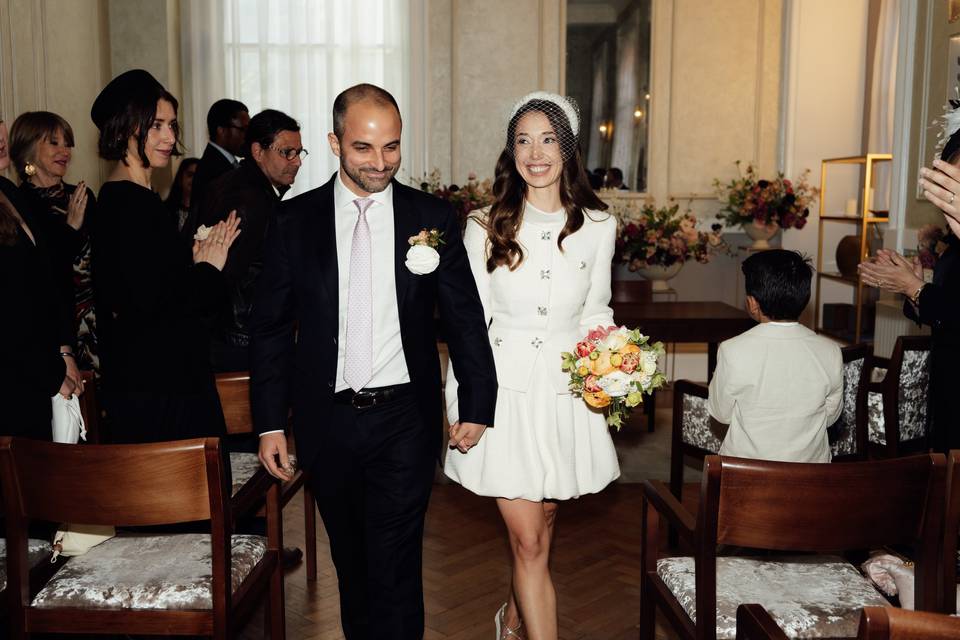Exit post ceremony