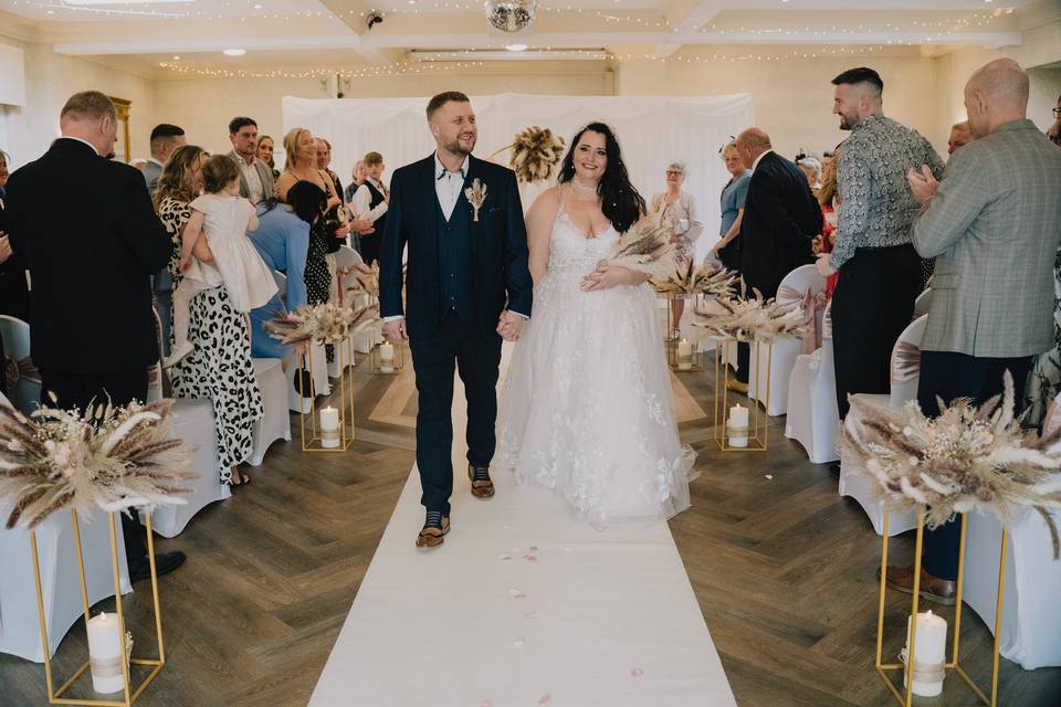 Exit post ceremony