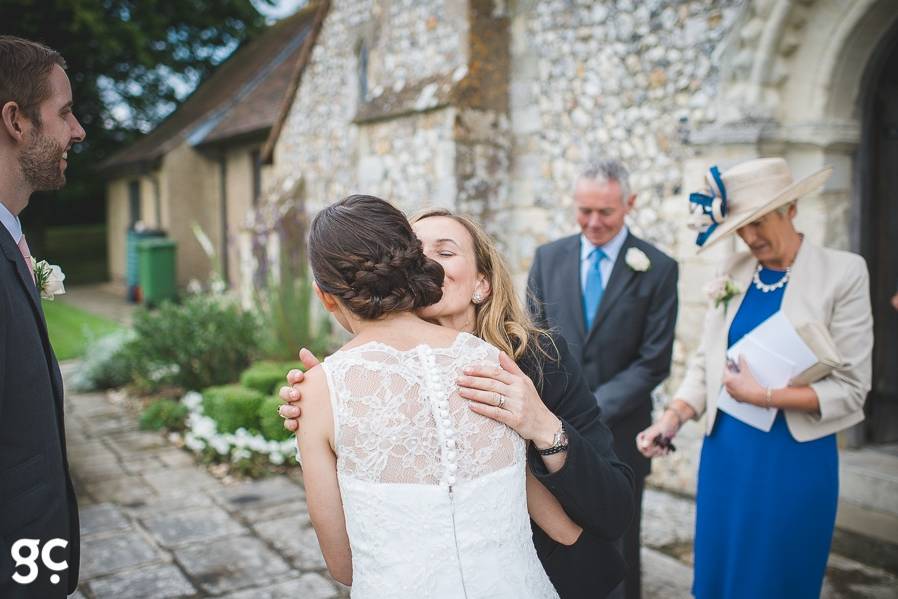 Greeting the bride