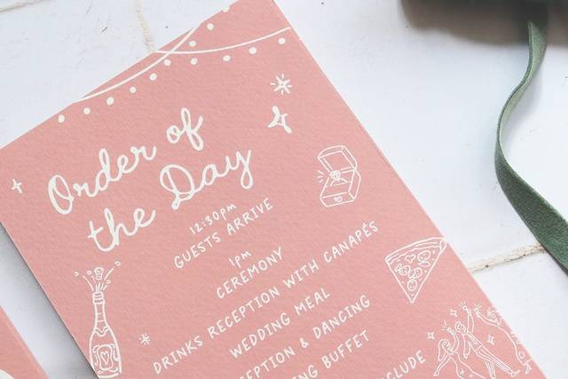 Pink & white whimsical station