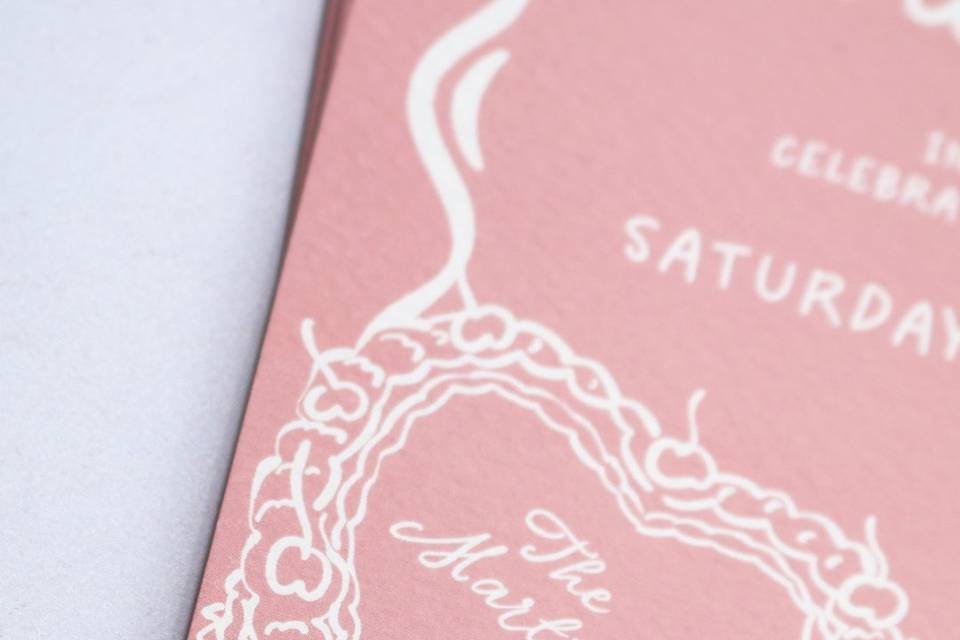 Whimsical wedding invitation