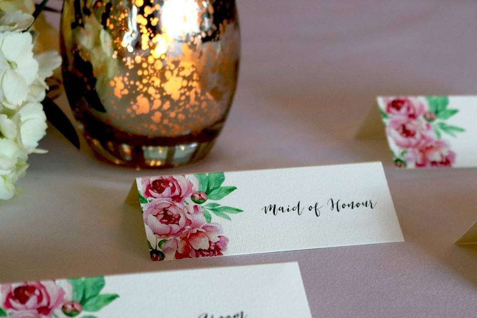 Peony Wedding Place Name