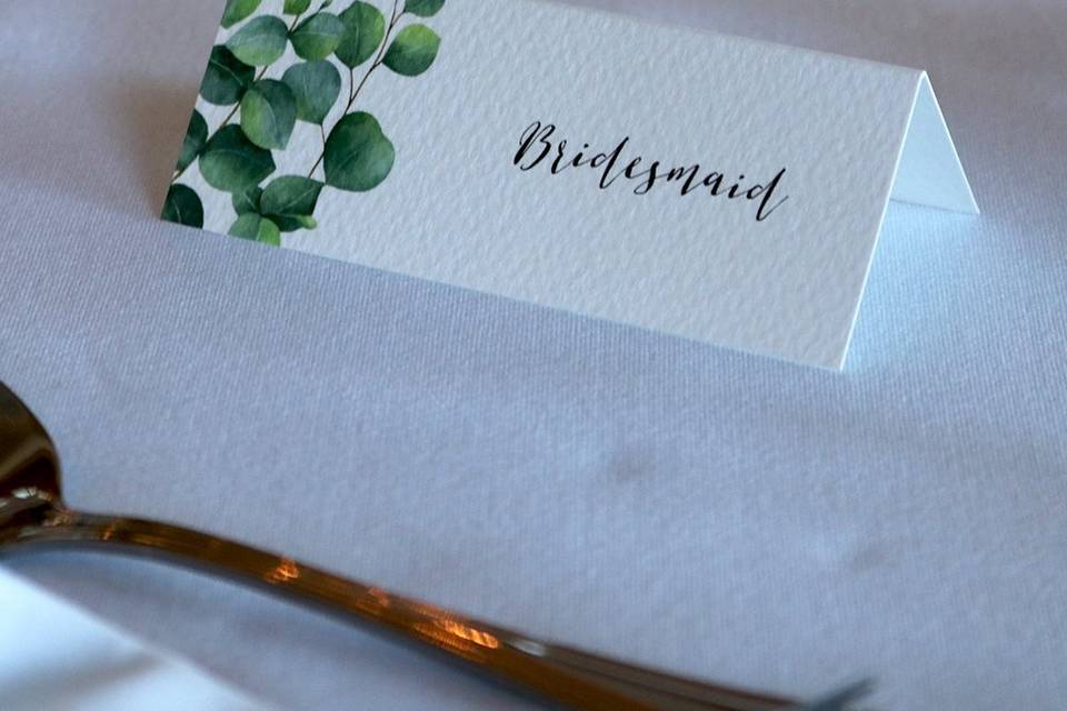 Eucalyptus Wedding Place Name