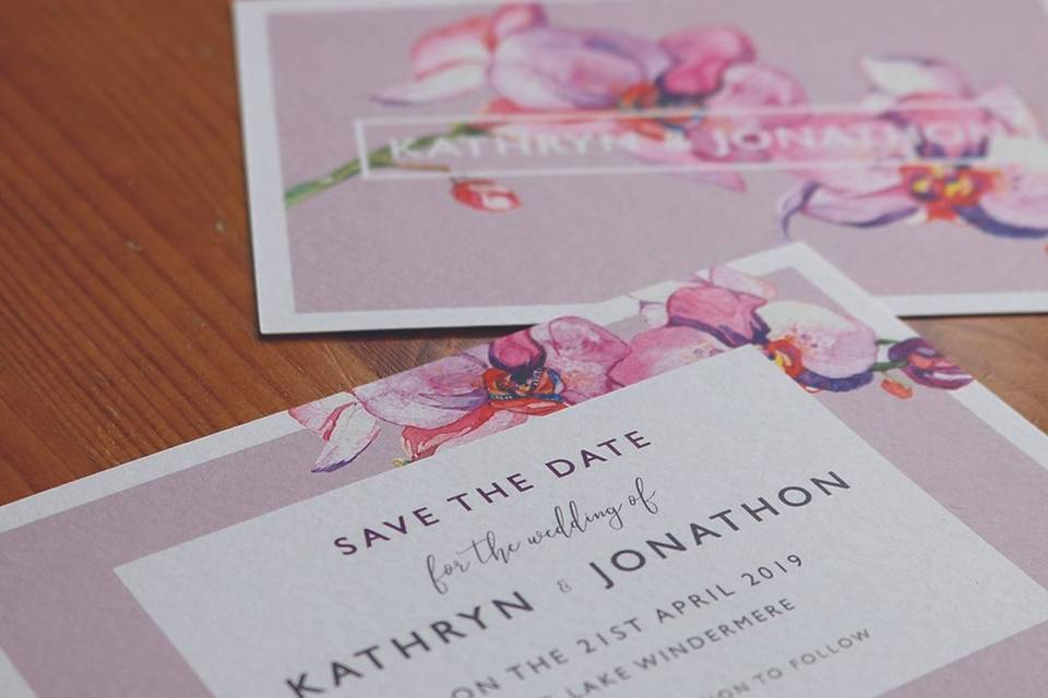 Orchid Wedding Save the Date