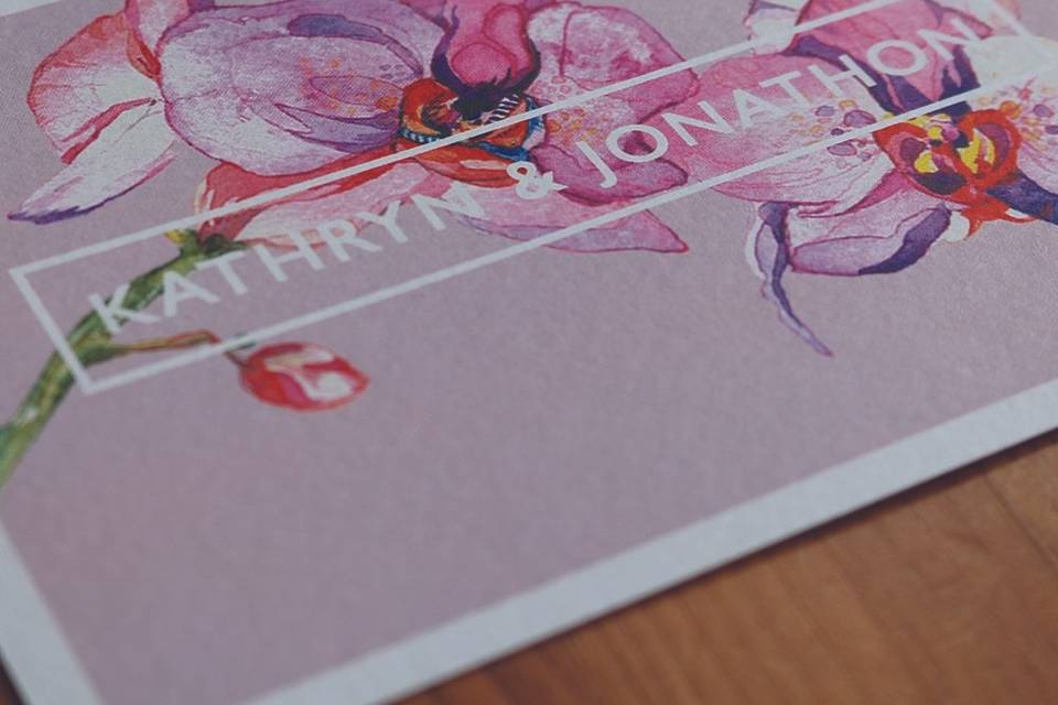 Orchid Wedding Invitation