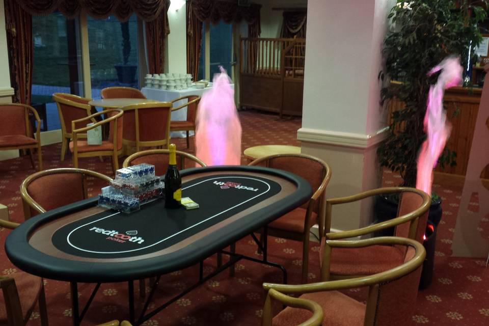 Casino poker and flame lights