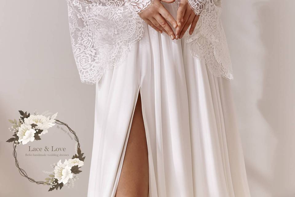 Long Sleeve Lace Bridal Gown
