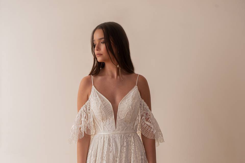 Flowing Boho Wedding Dress