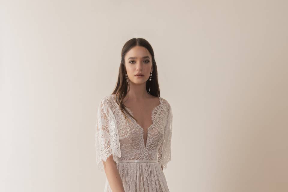 Soft Tulle Boho Wedding Dress