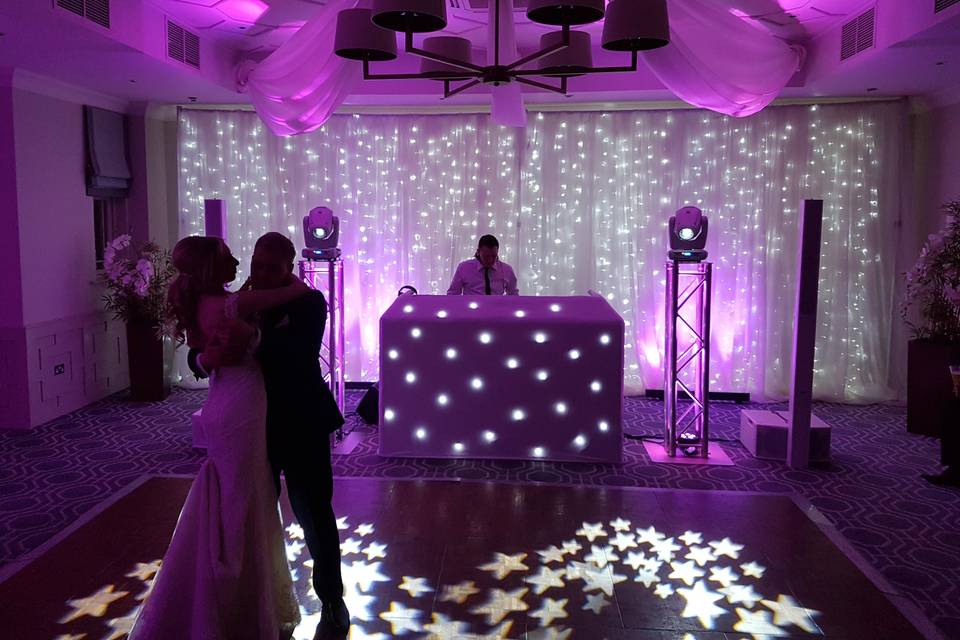 Wedding dj setup