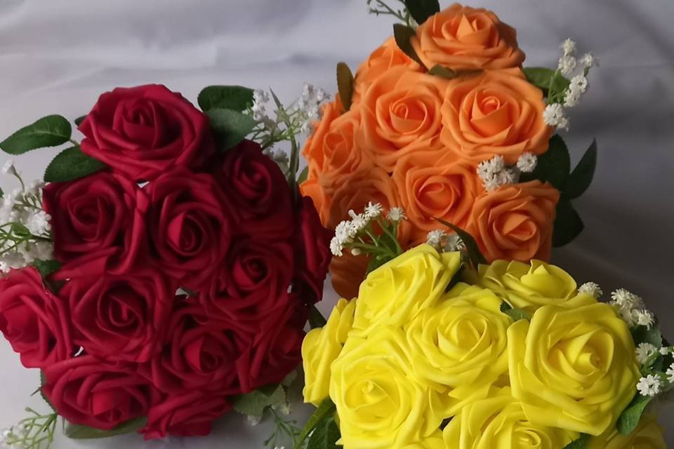 Rainbow bouquets