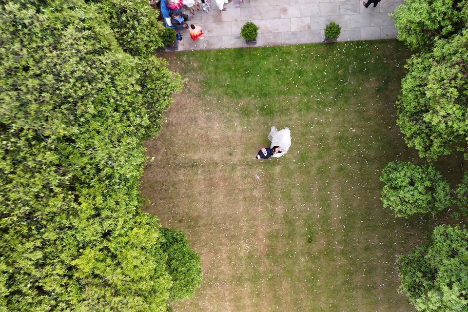 Happy Couple Drone shot