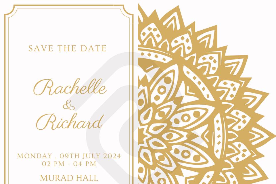 Mandala wedding invitation