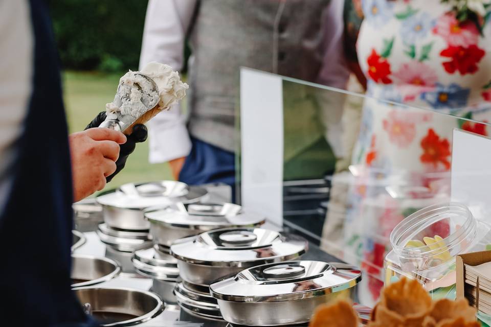 Serving Gelato from our bike