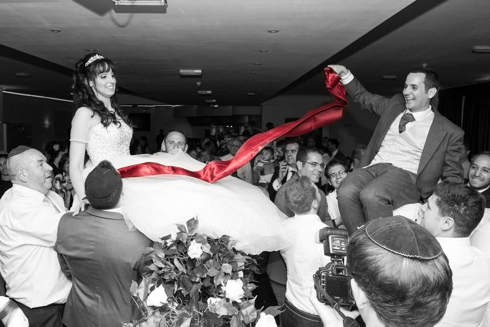 Bride & Groom on chairs