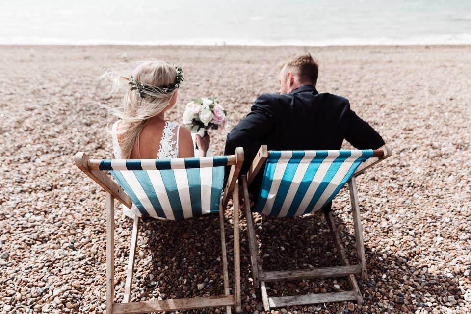 Brighton beach wedding