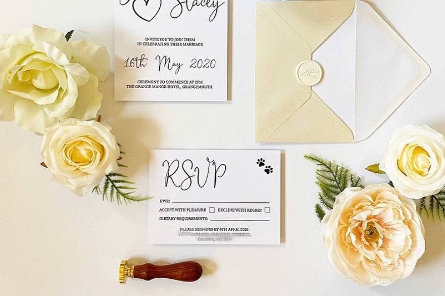 Contemporary invitation suite