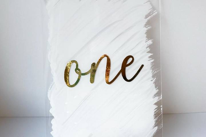 Acrylic hand painted table number