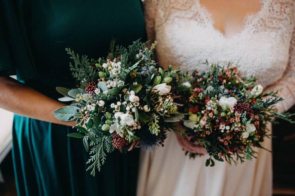 Winter wedding bouquets