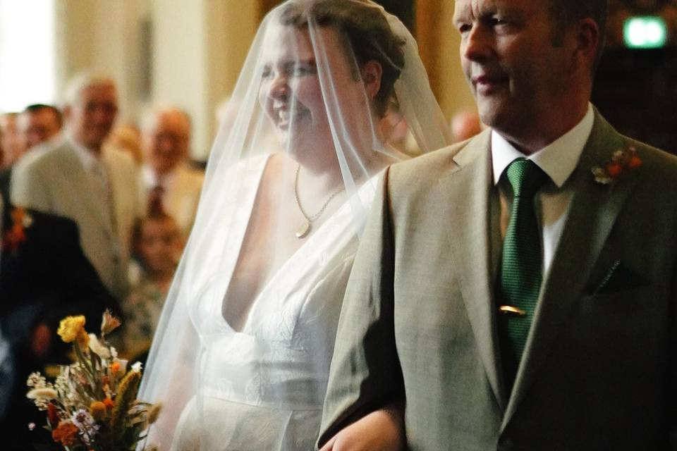 Down the aisle