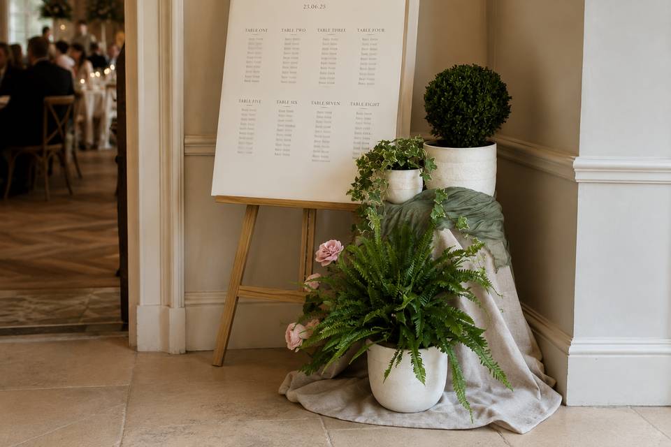 Seating Plan Styling