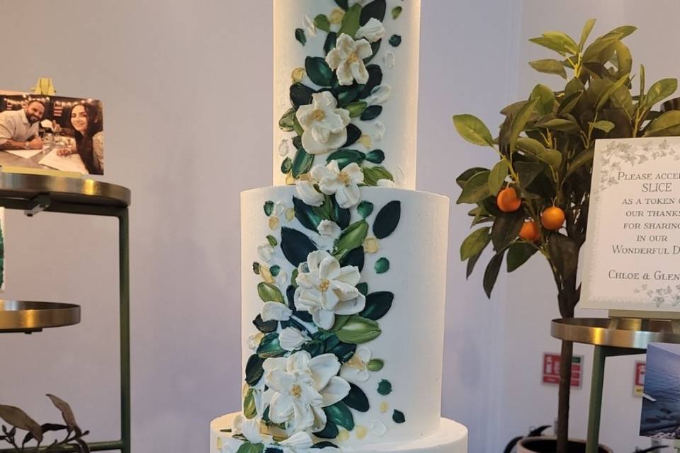 Pallete knife floral design