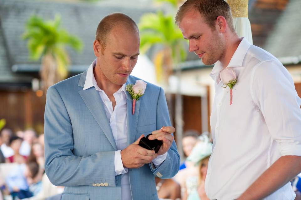 Groom with rings