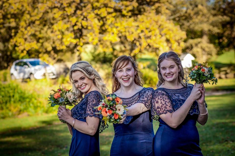 Bridesmaids.Candid shots