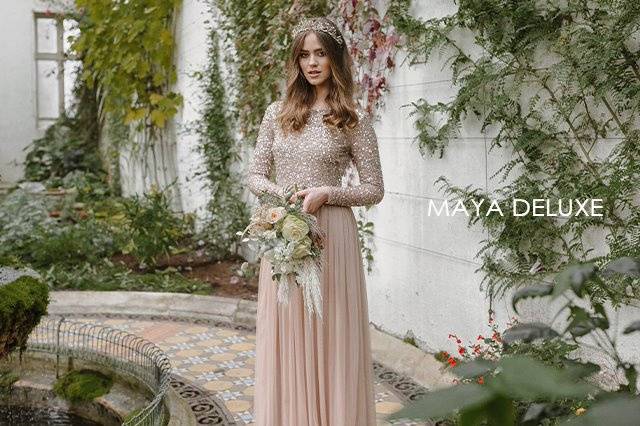 Taupe Blush Long Sleeve Maxi