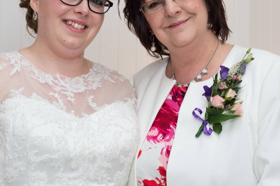 Bride and mother of bride make