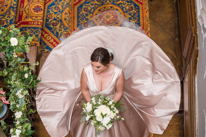 Bride from above