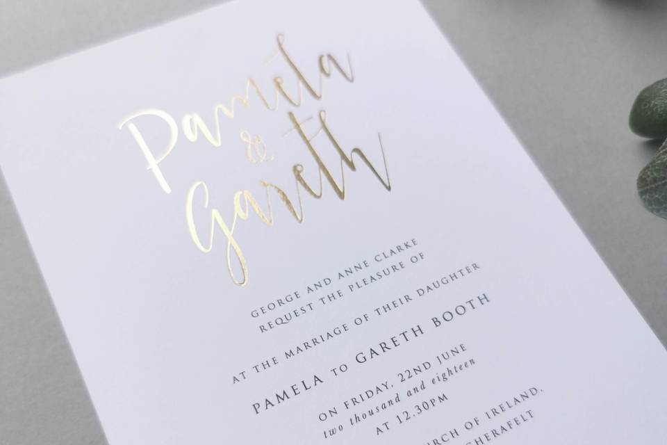 Modern Gold Foil Simple