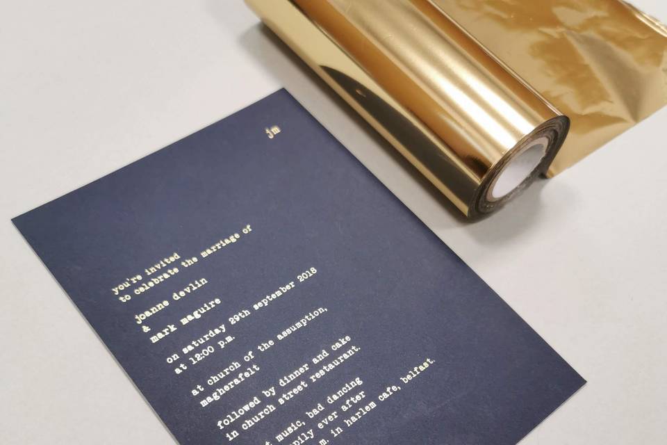Navy and Gold Foil Modern