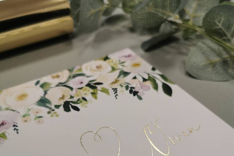 Summer Florals with Gold Foil
