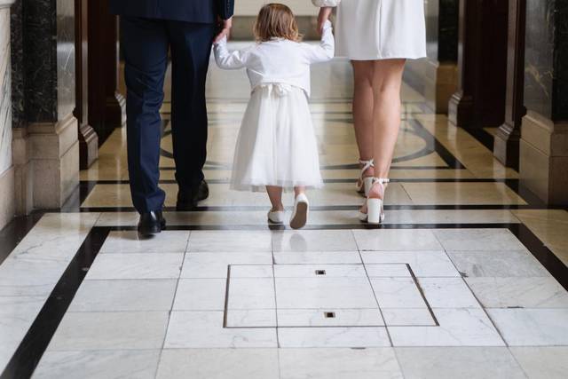On the way to the ceremony