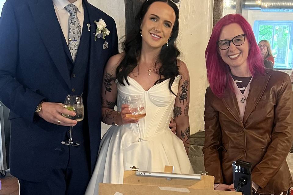 Drawn live on your wedding day