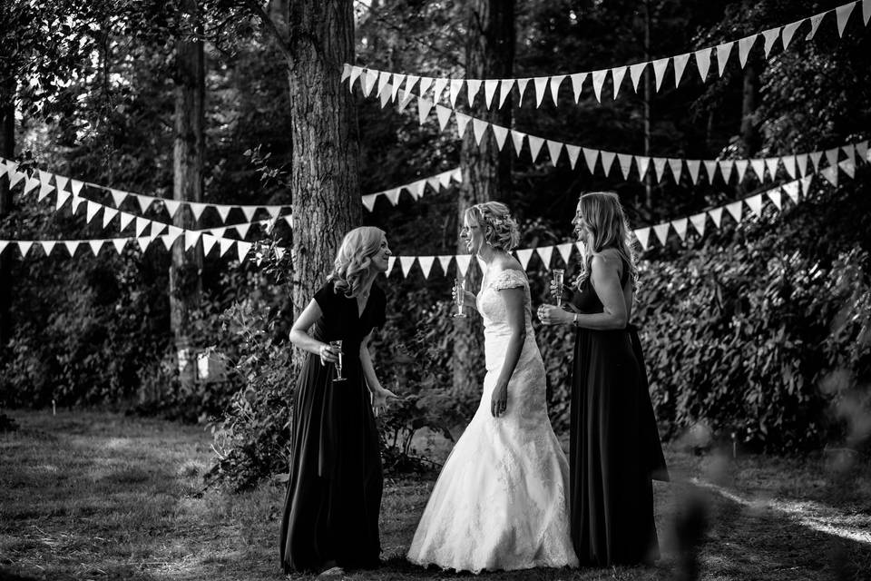 Bride and Bridesmaids