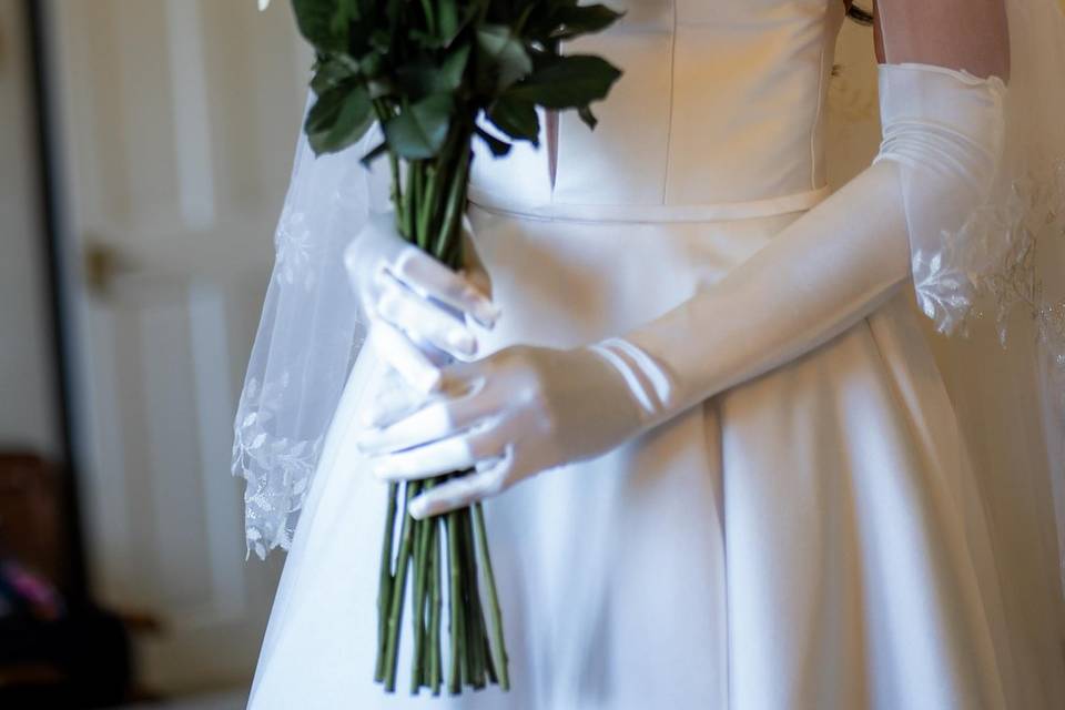 Bride getting ready