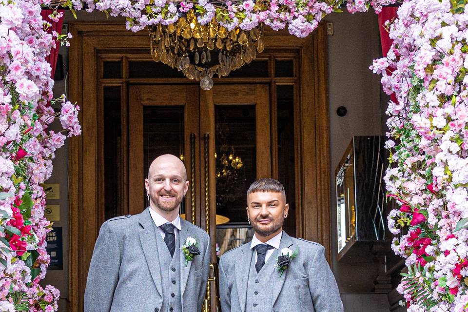 Our happy grooms.