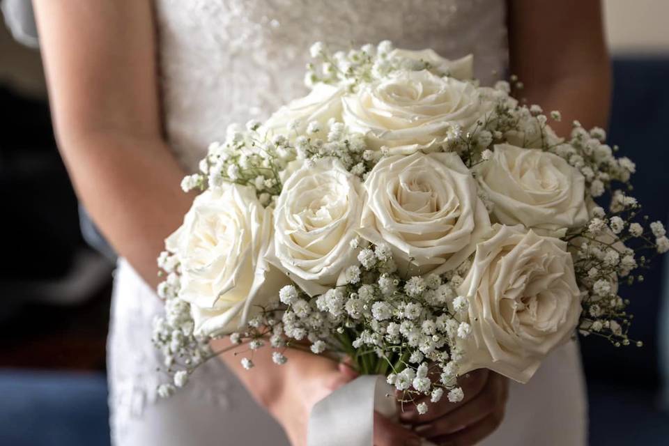Roses and gypsophilia