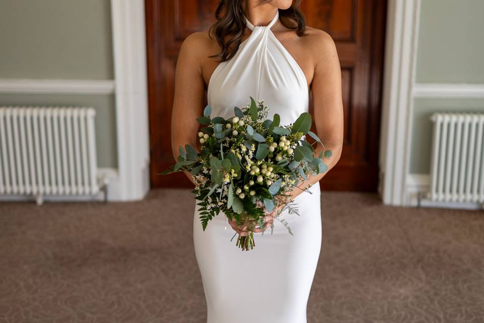 Foliage bridal bouquet