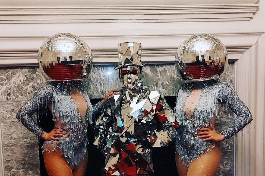 Mirror men and disco ball