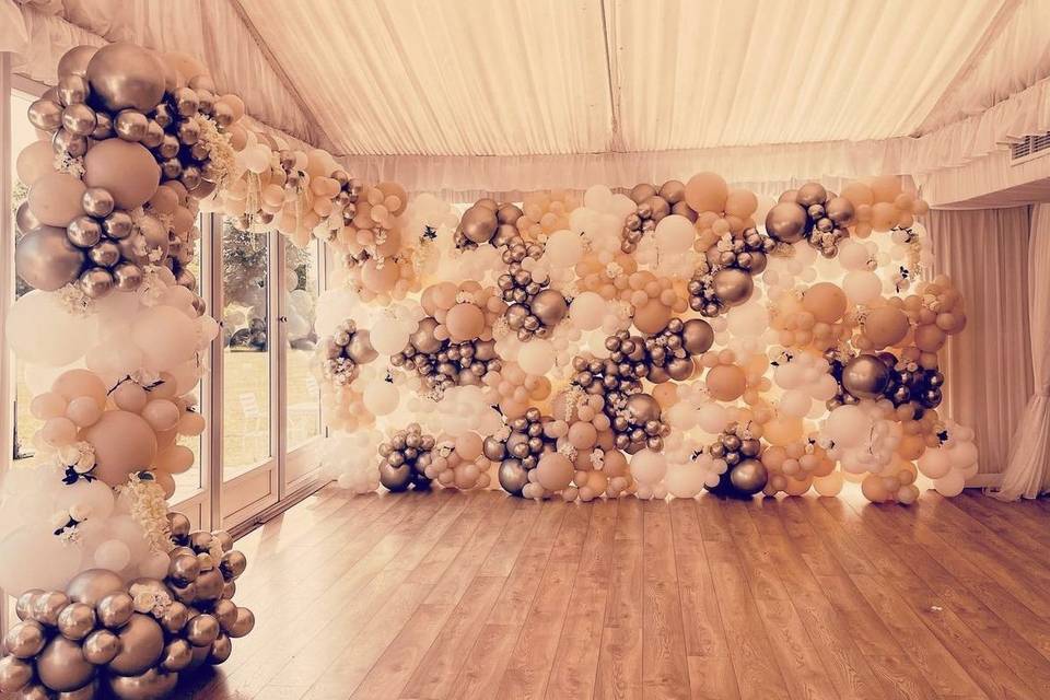 Quirky balloon wall