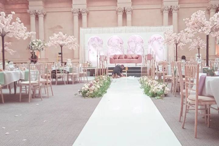 Aisle and staging design