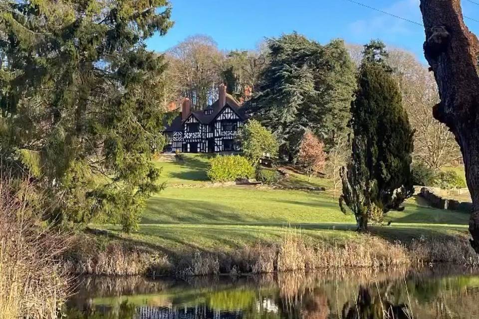 View of the house from the lak