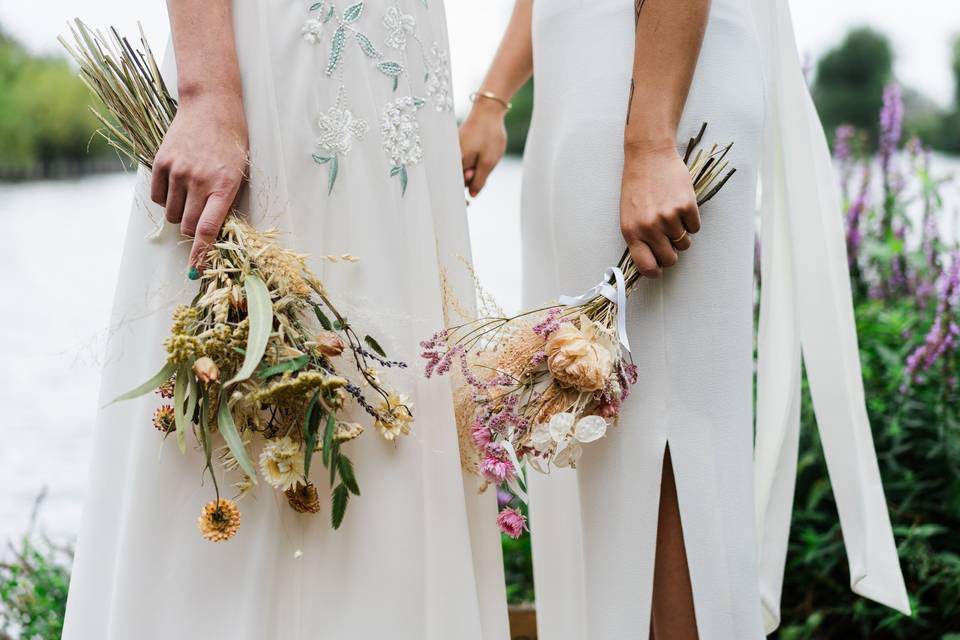 Dried flower bouquets