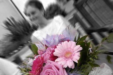 Bouquet with feathers