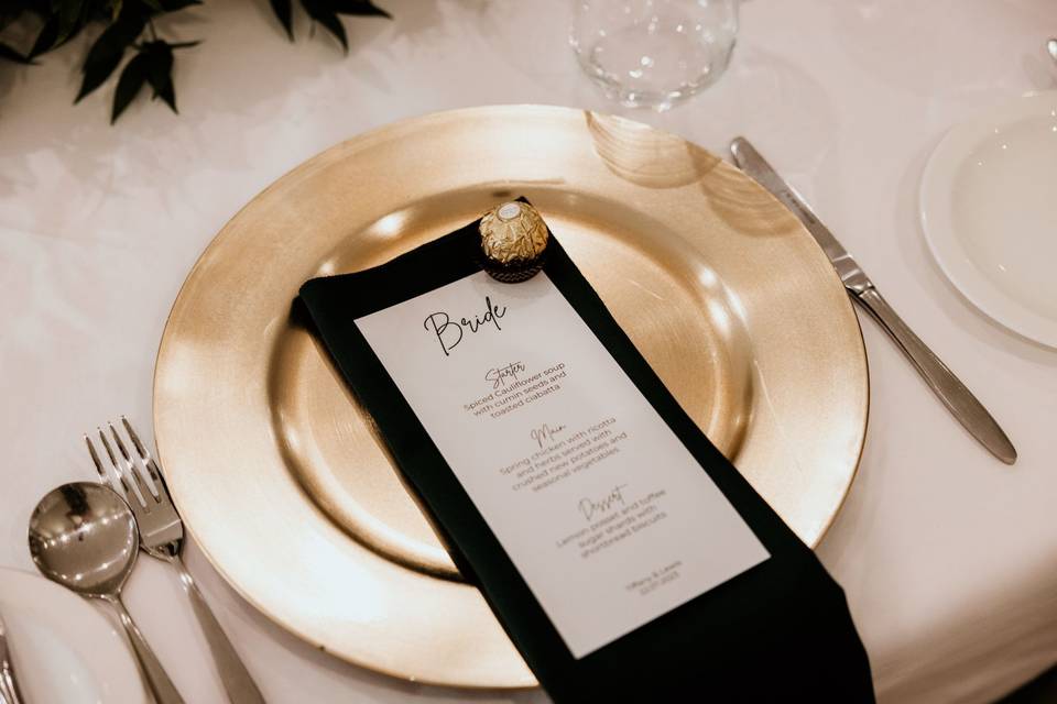 Bespoke menus