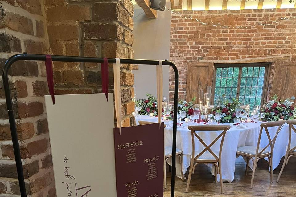 Hanging table plans