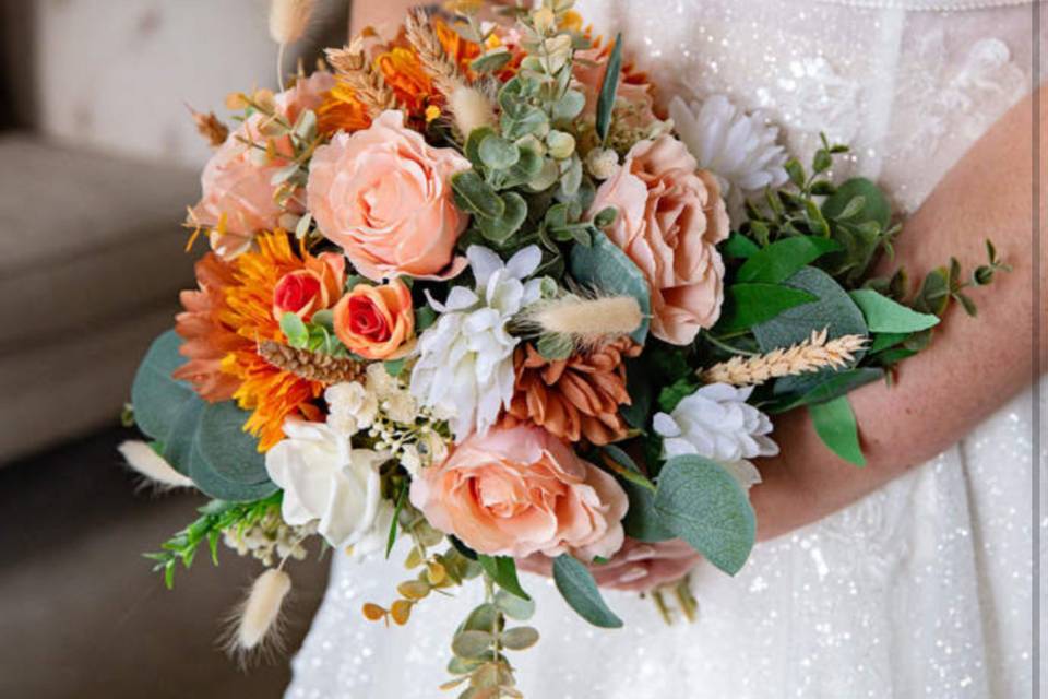 Roses, wheat, carnations